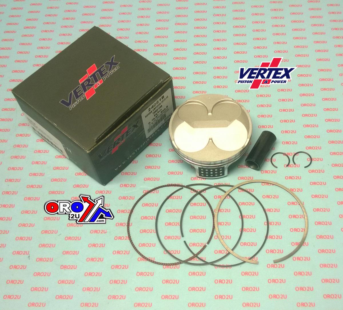 PISTON KIT VERTEX 24081A 80.0 A HONDA CRF250 15-17, OS+3:20 BIG BORE COMP 14,6:1