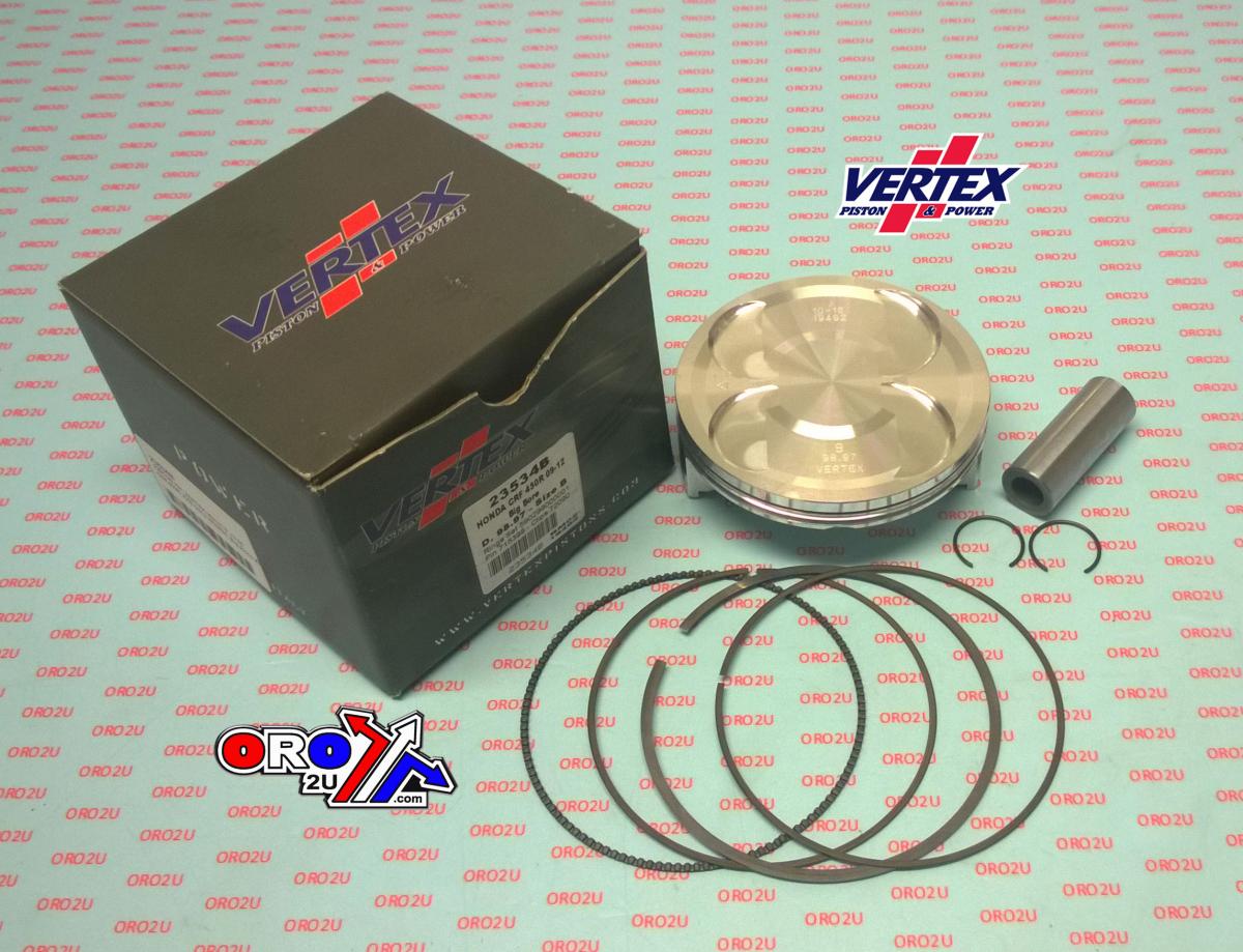 PISTON KIT VERTEX 99.0 C HONDA CRF 450 09-12, OS +3.00 BIG BORE XL COMPR 12,0:1