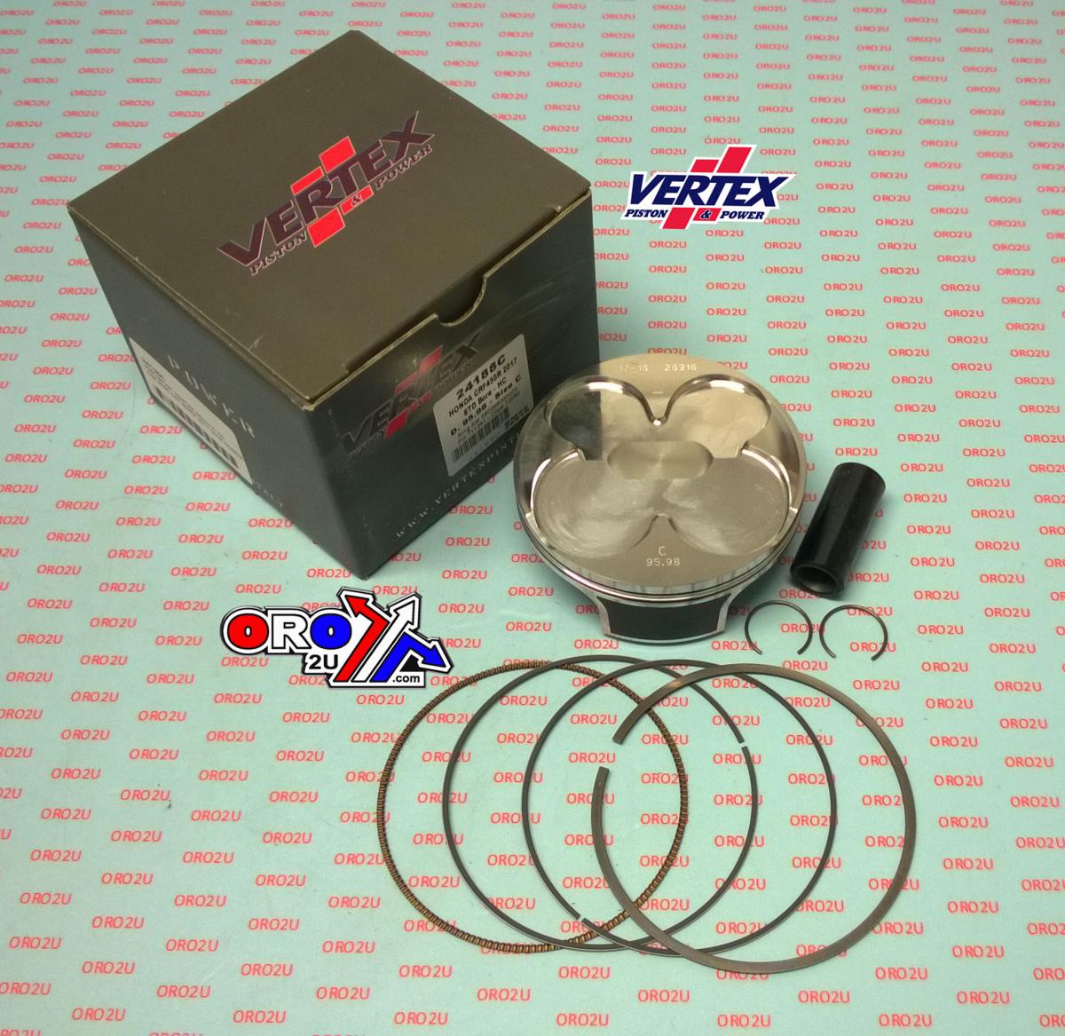 PISTON KIT VERTEX 24188C 96.0 C HC HONDA CRF 450 R/RX 17-18, HC COMPR 14,4:1