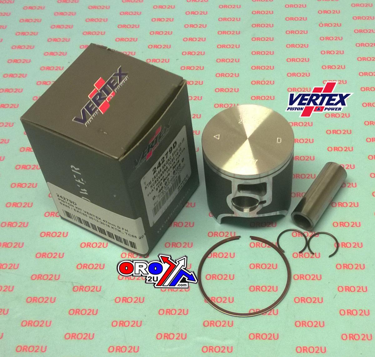 PISTON KIT VERTEX 24279D 47.0 D FH RACE KTM SX/EXC 85 03-22, HUSKY FLATHEAD