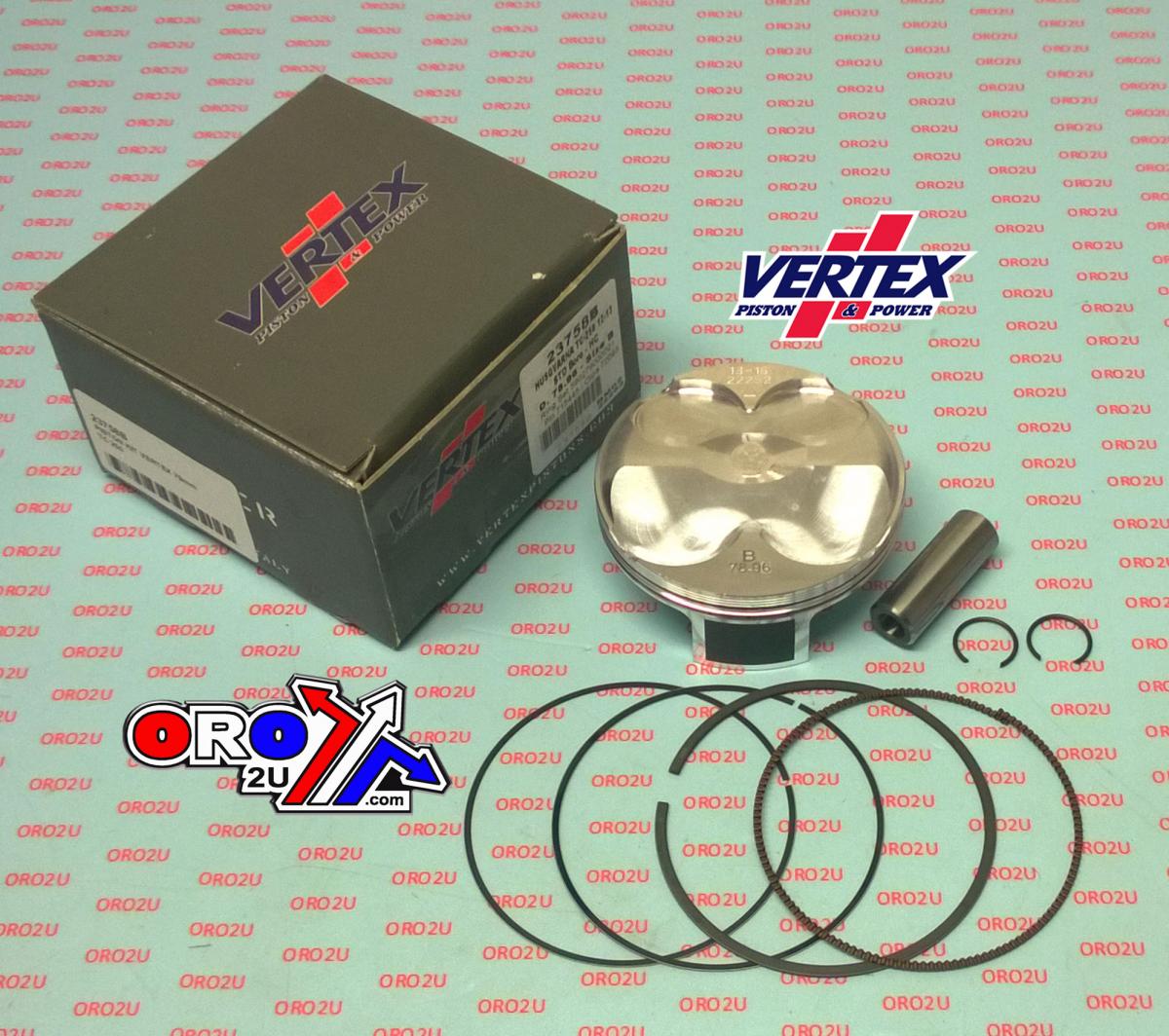 PISTON KIT VERTEX 79.0 C HC HUSKY TC/TE 250 12-13, VERTEX 23758C COMPR 14,1:1