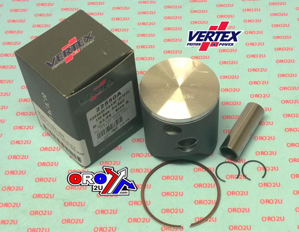 VERTEX 54mm PISTON KIT A, KAWASAKI KX125 1998-2000