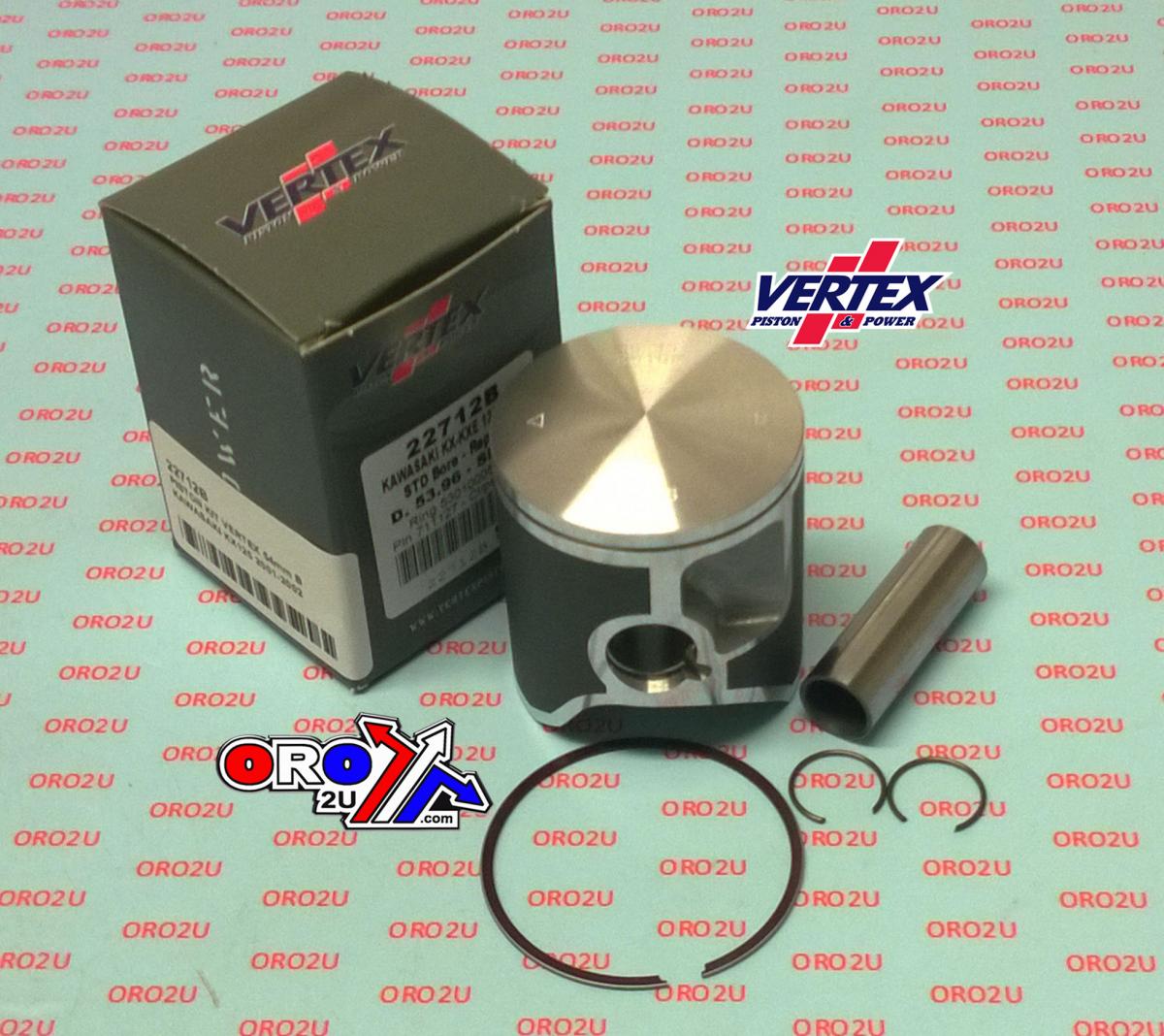 PISTON KIT VERTEX 54.0 B KAWASAKI KX 125 01-02, VERTEX 22712B