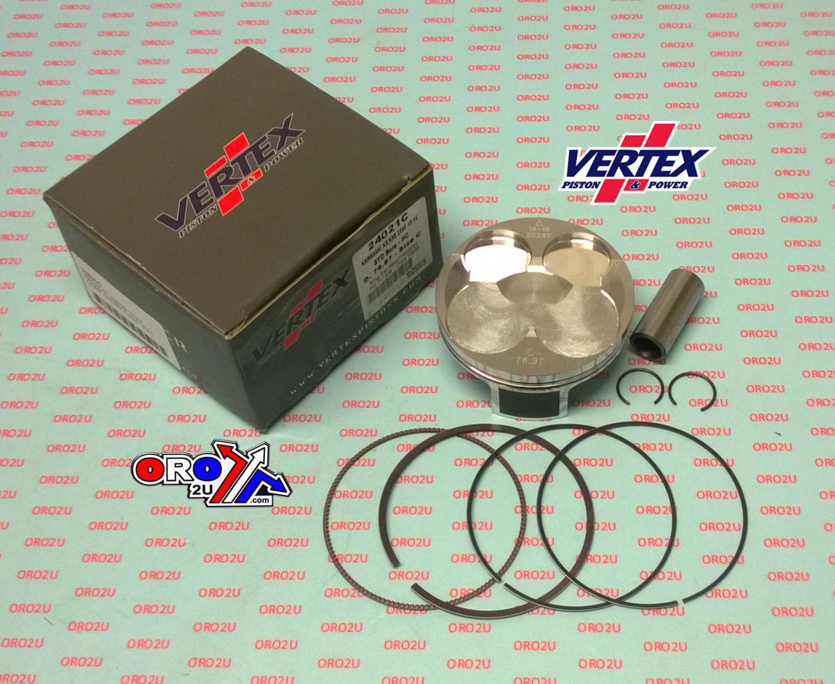 PISTON KIT VERTEX 77.0 C HC KAWASAKI KX250 15-16, VERTEX 25021C HC COMPR 14,3:1