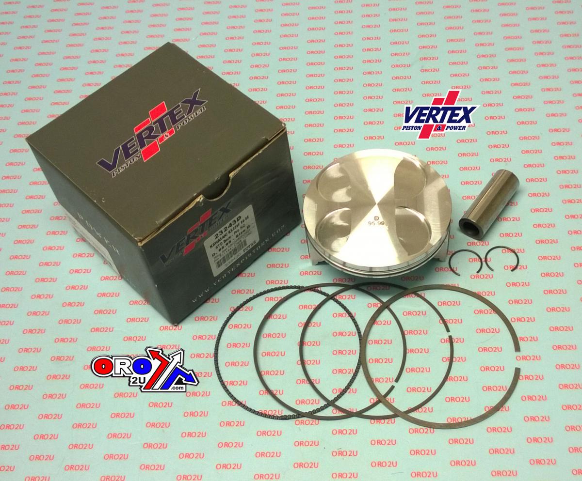 PISTON KIT VERTEX 96.0 C HC KAW KLX/KX 450 06-10, VERTEX 23243C HC COMPR 13,0:1