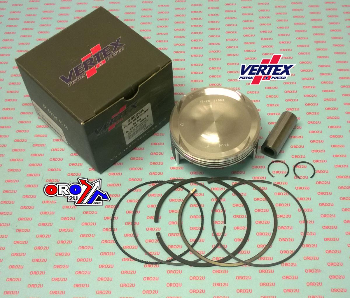 PISTON KIT VERTEX 24029C 98.0 C POLARIS RGR/RZR 900 14-18, OS+5:00 BIG BORE