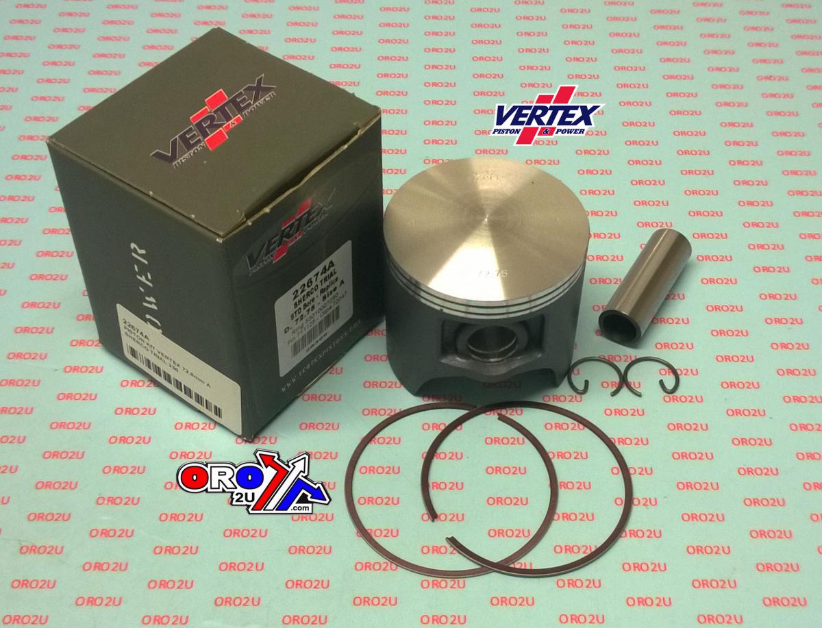PISTON KIT VERTEX 72.8 C SHERCO TRIAL 250, VERTEX 22674C