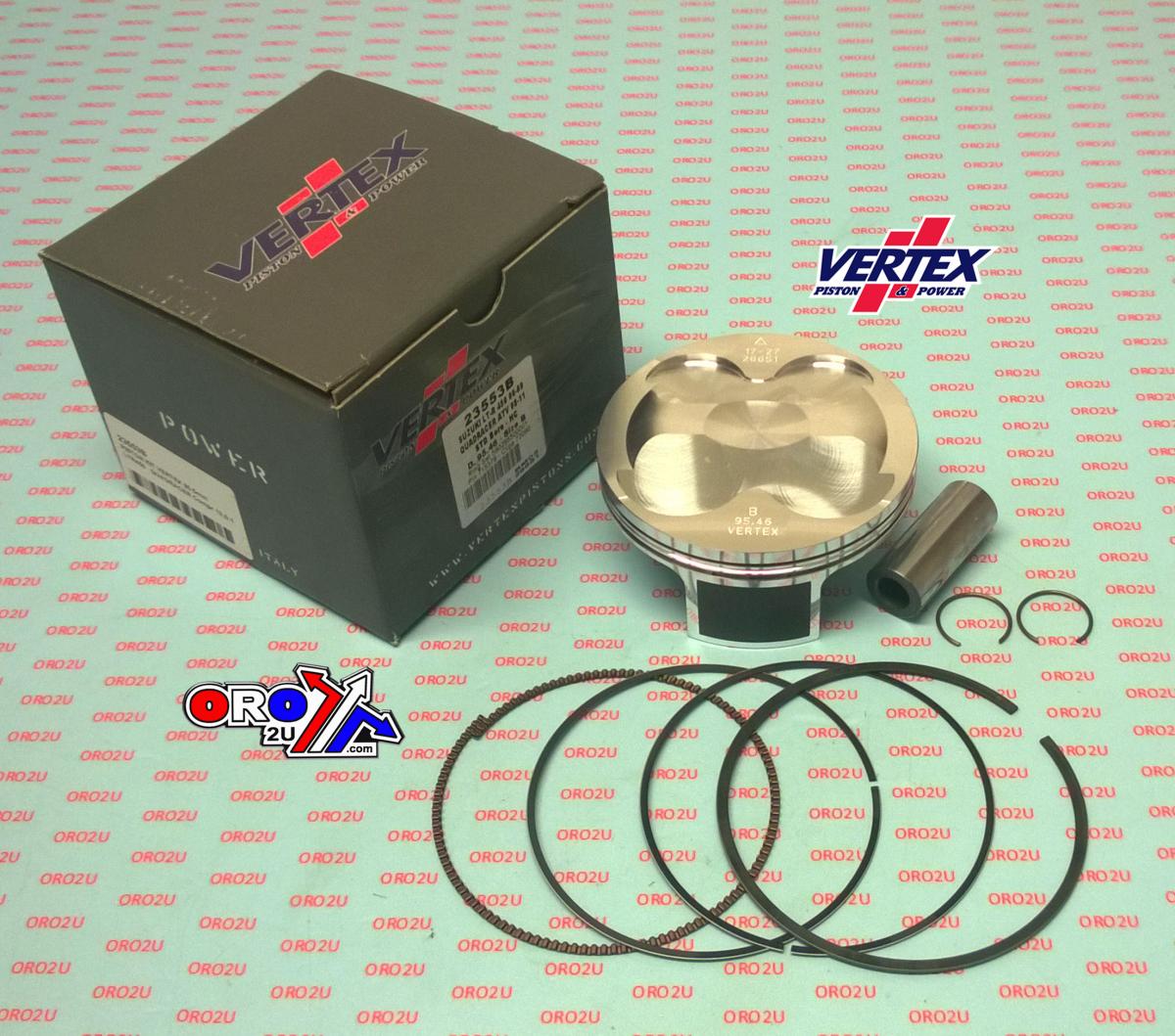 PISTON KIT VERTEX 95.5 C HC SUZUKI LTR 450 06-09, 23553C HC COMPR 13,0:1