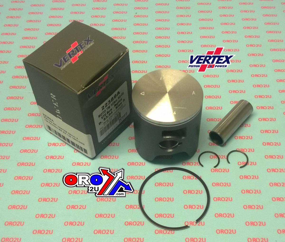 PISTON KIT VERTEX 54 A TM RACING MX/EN 125 92-08, VERTEX 22389A