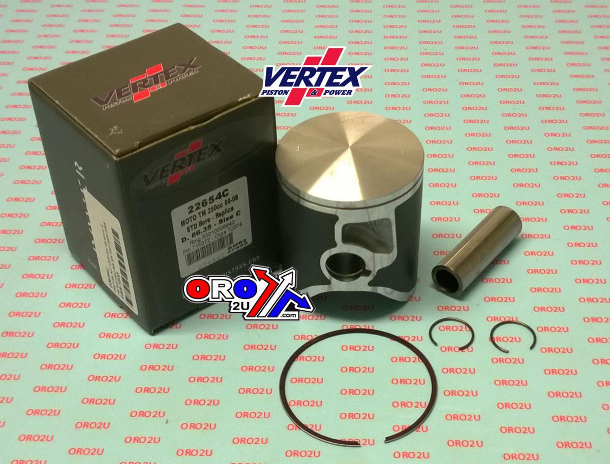 PISTON KIT VERTEX 66.4 A TM RACING MX/EN 250 00-09, VERTEX 22654A