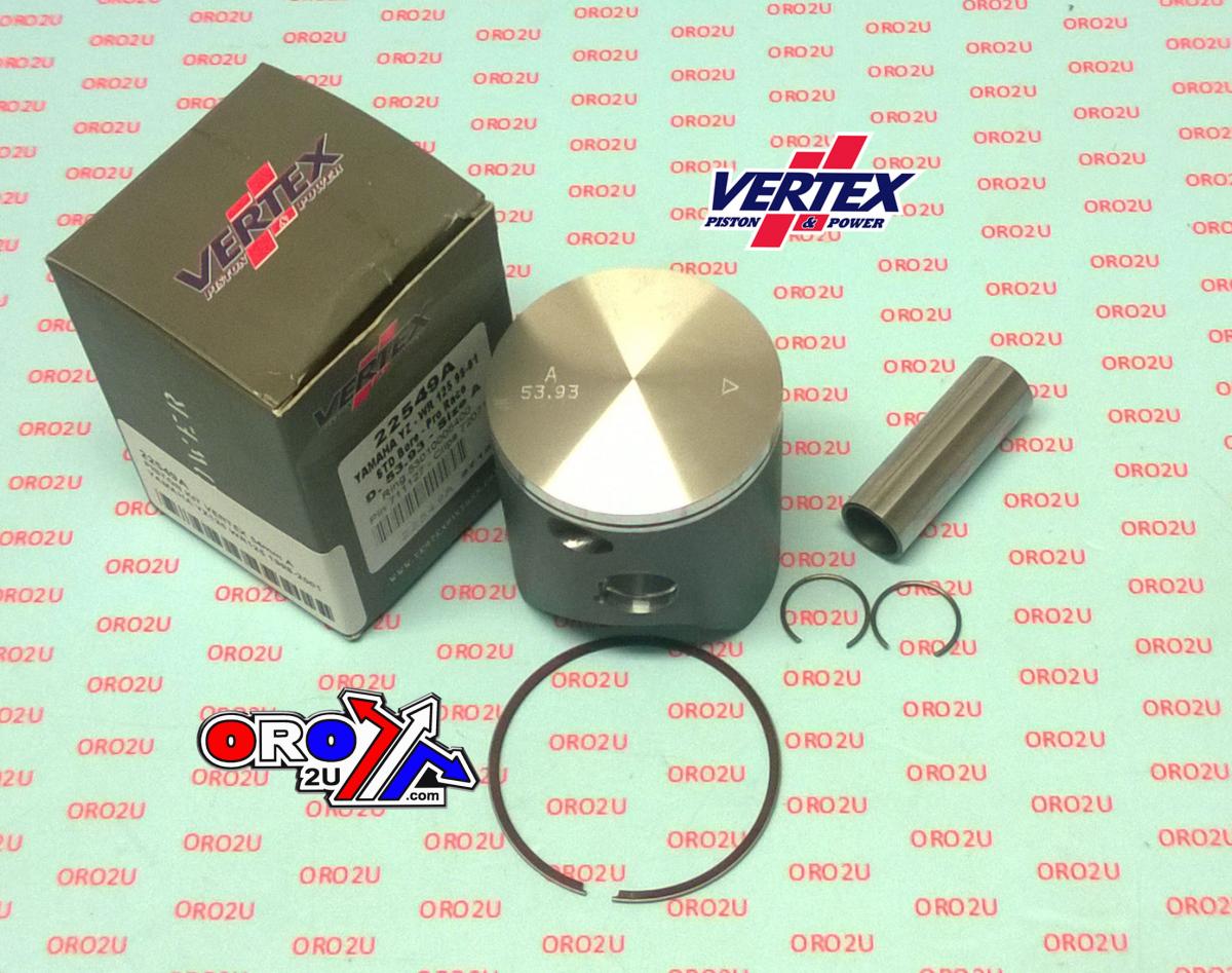 PISTON KIT VERTEX 54 B YAMAHA YZ125 98-01, VERTEX 22549B