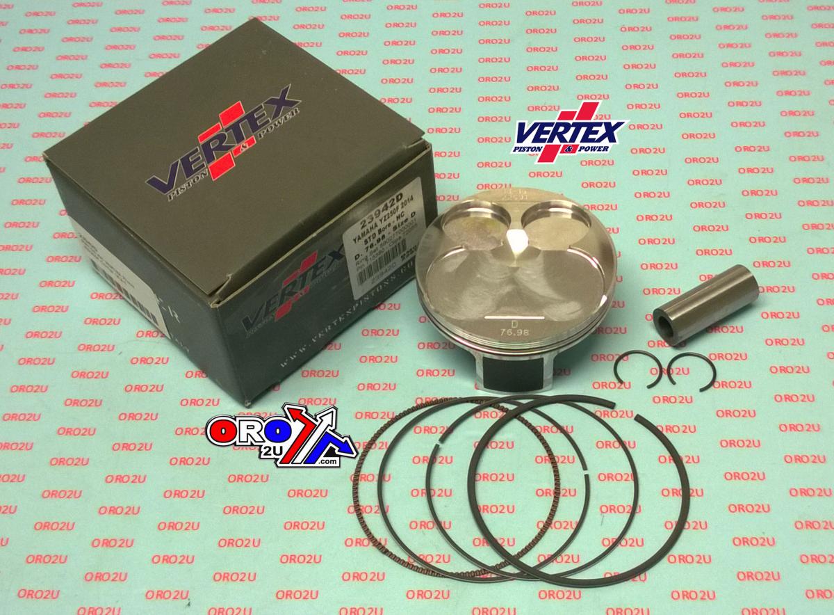 PISTON KIT VERTEX 77.0 C HC YAM YZ/WR 250 14-17, VERTEX 23942C HC COMPR 14,2:1