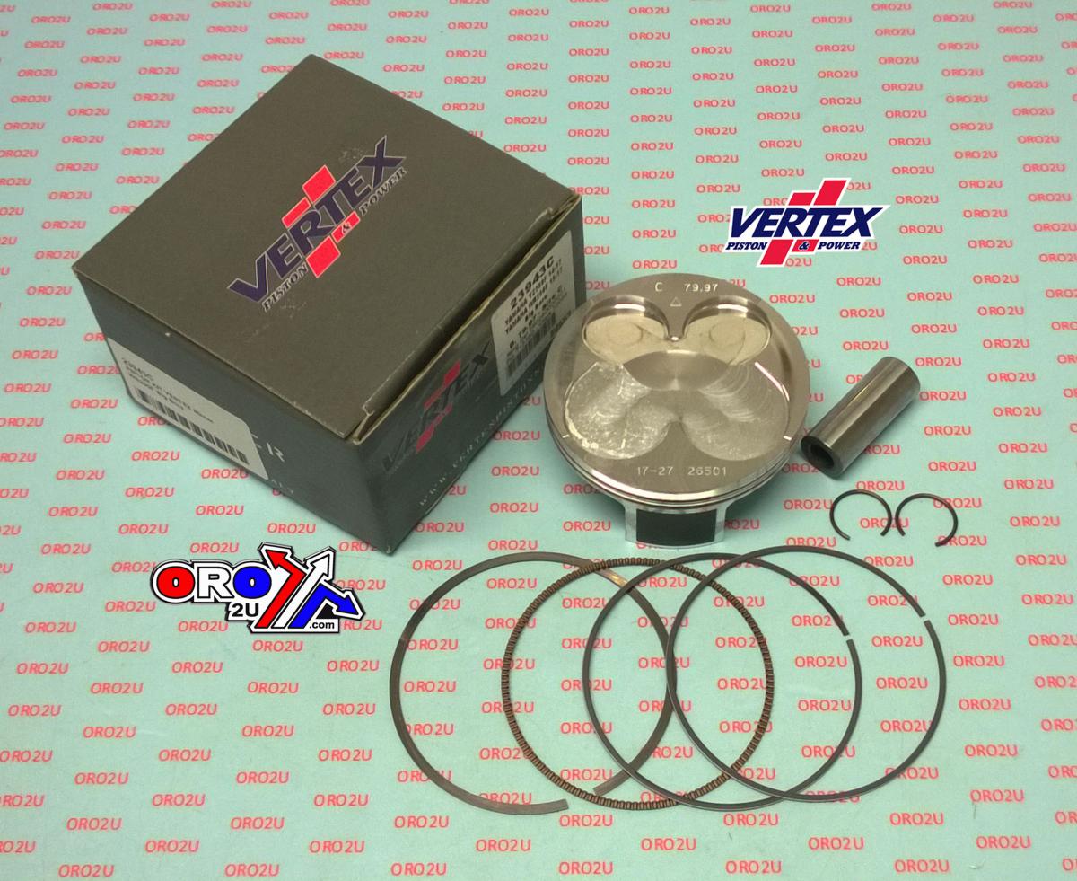 PISTON KIT VERTEX 80.0 B YAM YZ/WR 250 14-19, VERTEX 23943B OS+3:00 COMPR 13.5:1