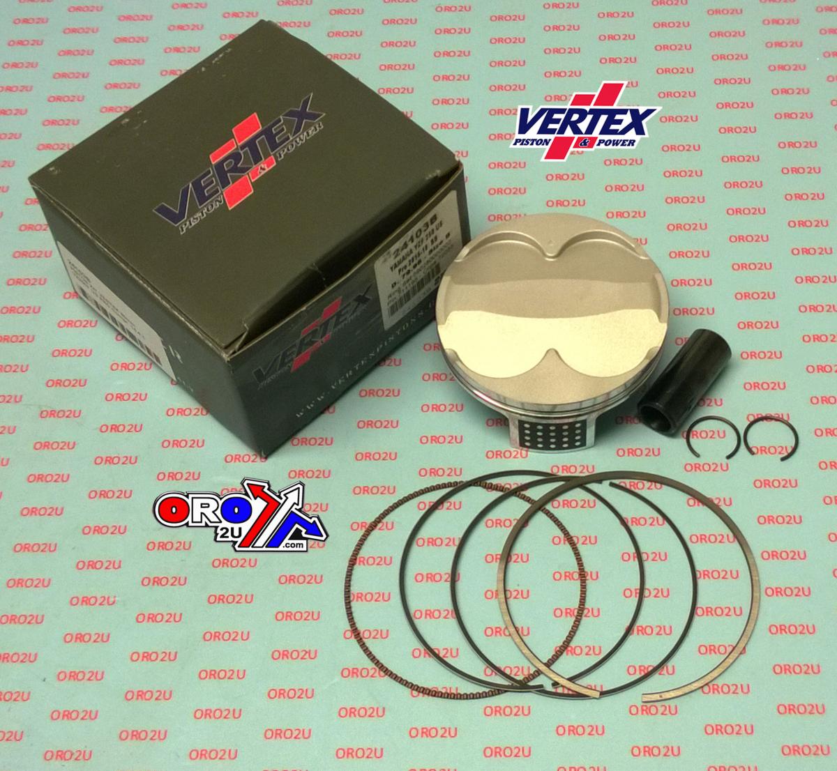 PISTON KIT VERTEX 24103B 80.0 B YAM YZ 250 15-18, OS+3:00 BIG BORE COMPR 14,4:1