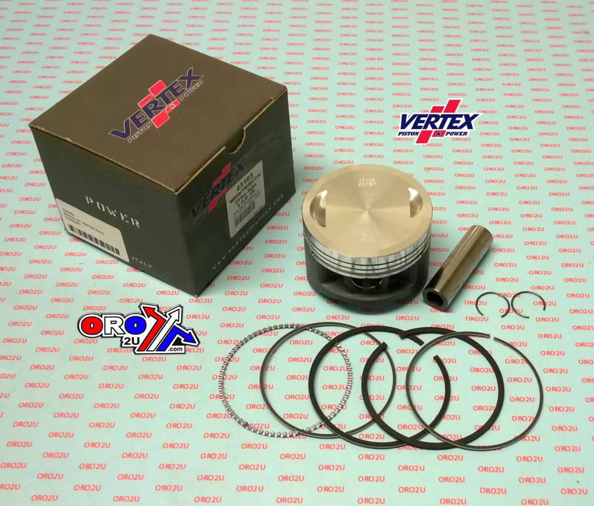 PISTON KIT VERTEX 84.0 YAM YFM350BIG BEAR RAPTOR 87-06, VERTEX 23103100 OS +1.00