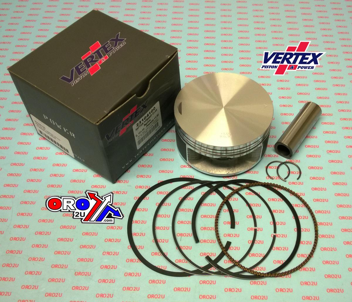 PISTON KIT VERTEX 100.5 YAM YFM660 RAPTOR GRIZZLY 01-08, OS +0.50 COMP 9,9:1