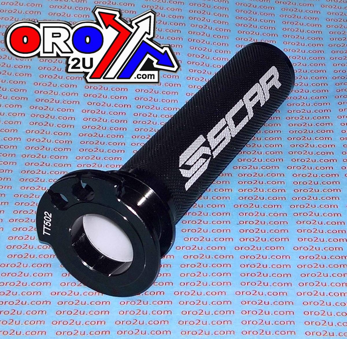 THROTTLE TUBE / BEARING, KTM 4T SCAR RACING TT502 BLACK, ALUMINIUM CNC BILLET