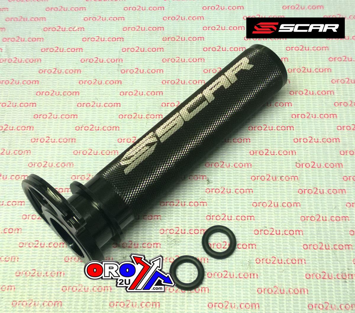 THROTTLE TUBE / BEARING, KTM 2T SCAR RACING TT503 BLACK, ALUMINIUM CNC BILLET