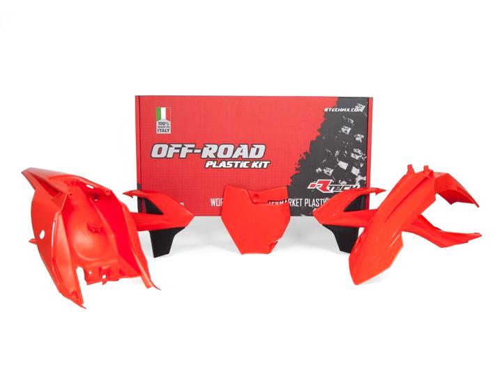 R-TECH OEM STYLE ORANGE PLASTIC KIT/4 KTM SX65 2016-2023, GAS GAS MC65 2021-2023