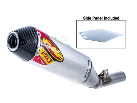 14-16 CRF250R F4.1 ALUM/CARBON CAP SILENCER + LEFT SIDE PANEL 041525