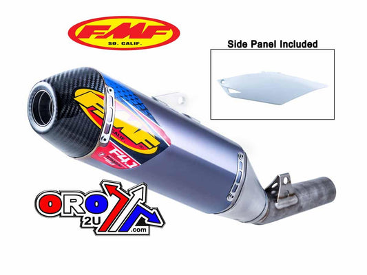 14-16 CRF250R F4.1 TI ANO CARB CAP SILENCER + LEFT SIDE PANEL FMF SILENCER