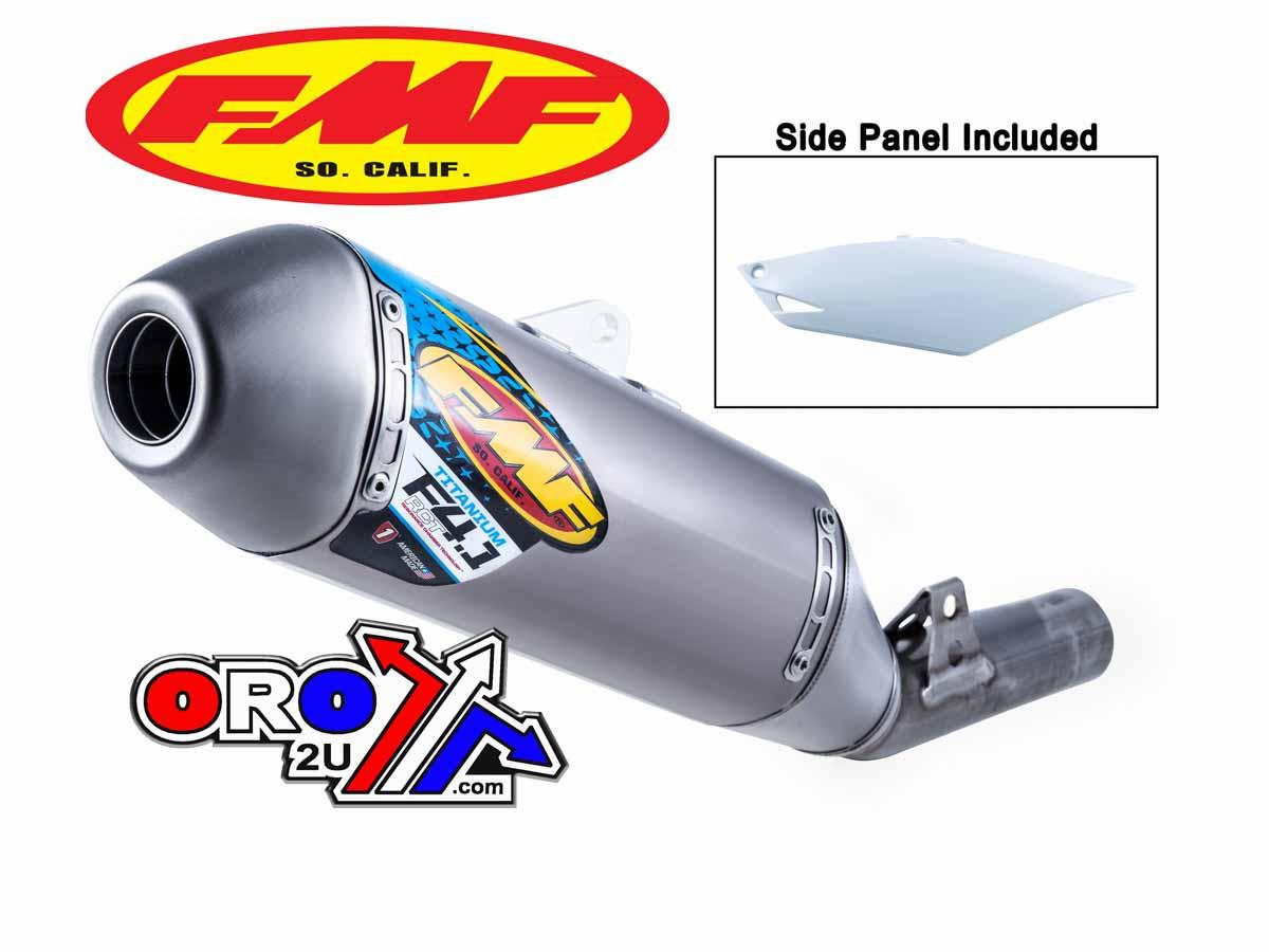 14-16 CRF250R F4.1 TI NATURAL + LEFT SIDE PANEL FMF SILENCER 041527