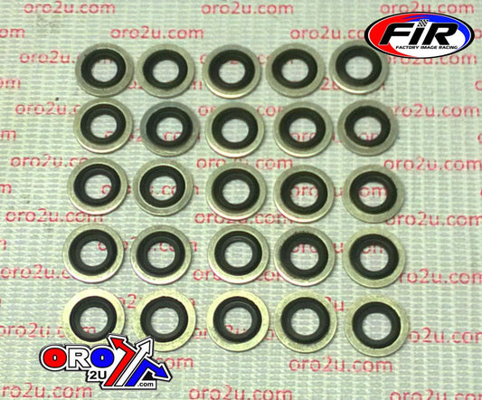 BONDED SEALING WASHER M8 PK25, M8x14x1mm / SELF CENTERING