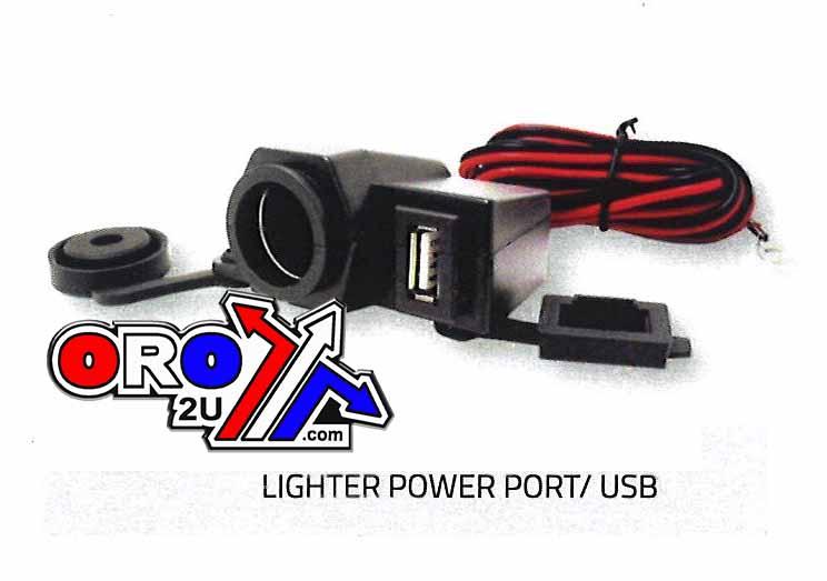 LIGHTER ADAPTOR / USB PORTS WITH HANDLEBAR MOUNT