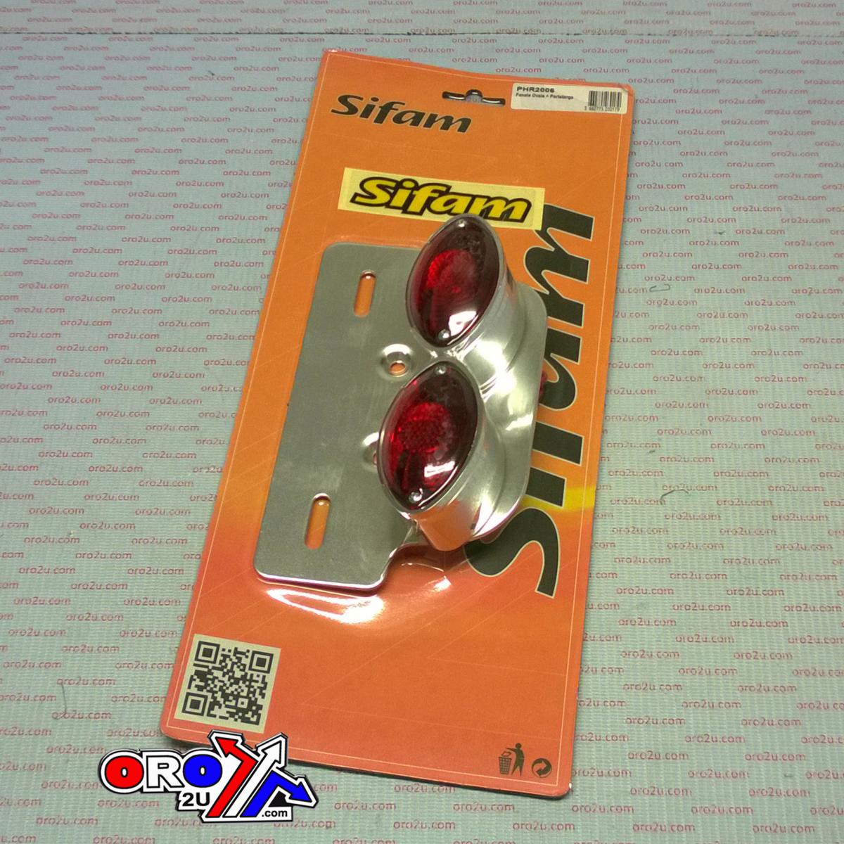 UNIVERSAL TWIN REAR TAILLIGHTS & BRACKET OVAL, 7 x 4 cm