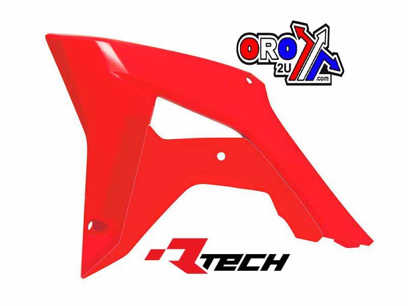 R-TECH NEON RED RAD SCOOPS HONDA CRF250R 2018-2021, CRF540R 2017-2020