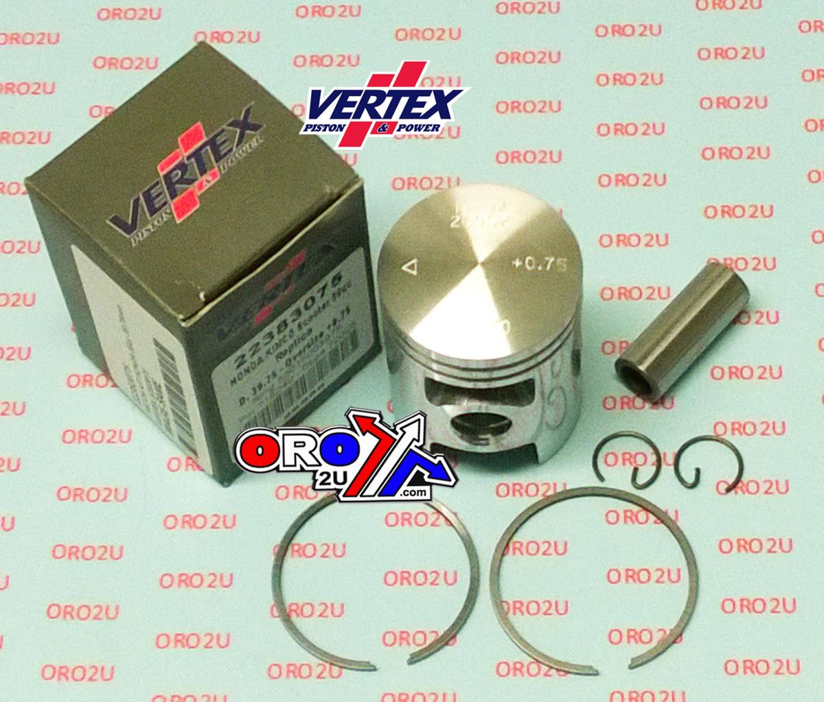 PISTON KIT HONDA 50cc 39.25mm, VERTEX 22383025 KYMCO SYM