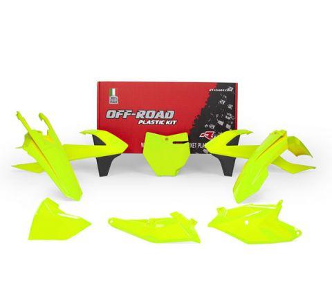 R-TECH NEON YELLOW PLASTIC KIT/6 KTM SX85 2018-2024, GAS GAS MC85 2021-2023