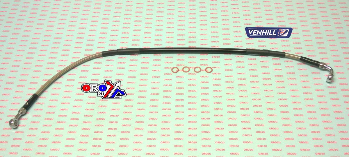 HOSE REAR BRAKE SILVER / BLK, VENHILL SHR-2-002/P-CL Sherco 12-22