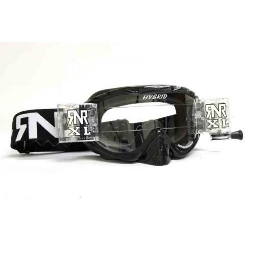 RNR HYBRID BLACK XL ROLL & TEAR OFF, BLACK GOGGLE, 36MM ROLL OFF, GH23XL