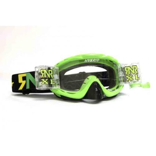 RNR HYBRID LIME GREEN XL ROLL & TEAR, LIME GREEN GOGGLE, 36MM ROLL OFF, GH471XL