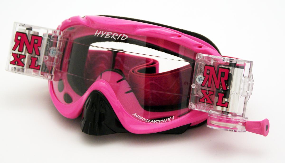 RNR HYBRID PINK XL ROLL & TEAR OFF, PINK GOGGLE, 36MM ROLL OFF, GH49XL