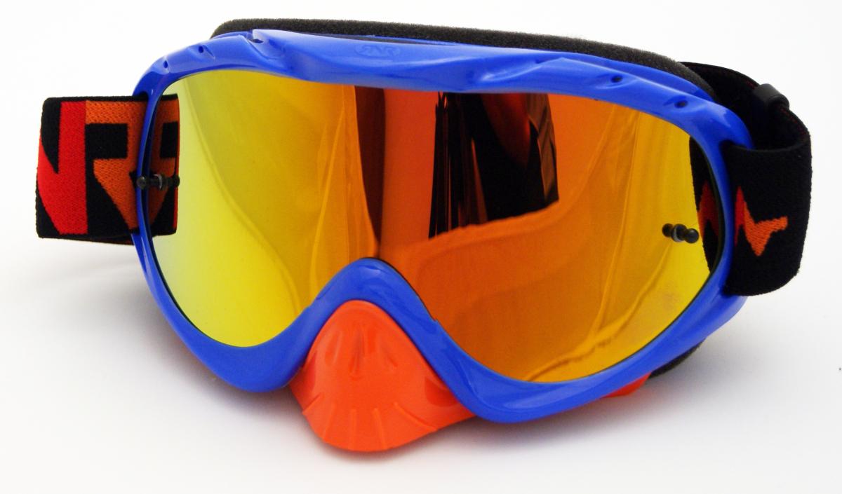 RNR HYBRID BLUE/ORANGE MIRRORED LENS, BLUE/ORANGE KTM GOGGLE, GH446M