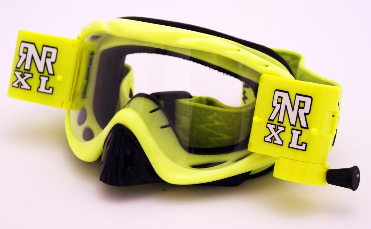 RNR HYBRID PSYCHO XL ROLL & TEAR OFF, YELLOW GOGGLE, 36MM ROLL OFF, GH61XL