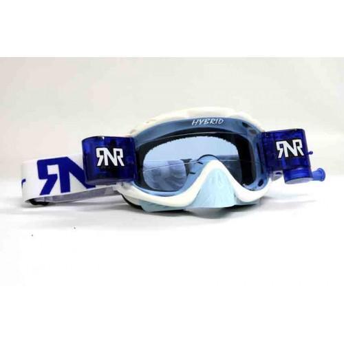 RNR HYBRID WHITE/BLUE FULLY LOADED ROLL OFF, LIMITED EDITION GOGGLE, GH224
