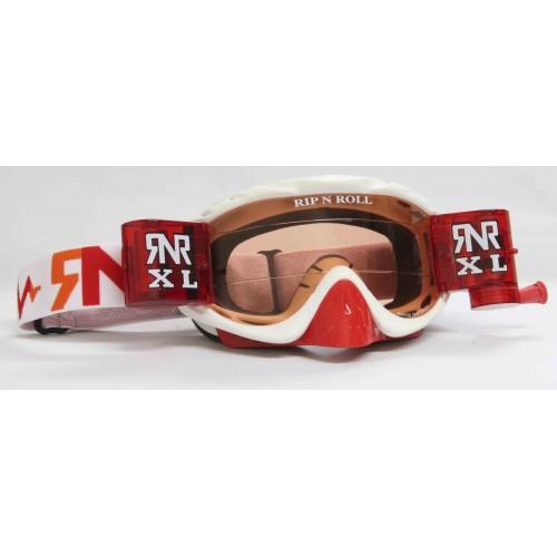 RNR HYBRID WHITE/RED XL ROLL & TEAR OFF, LIMITED EDITION, 36MM ROLL OFF, GH225XL