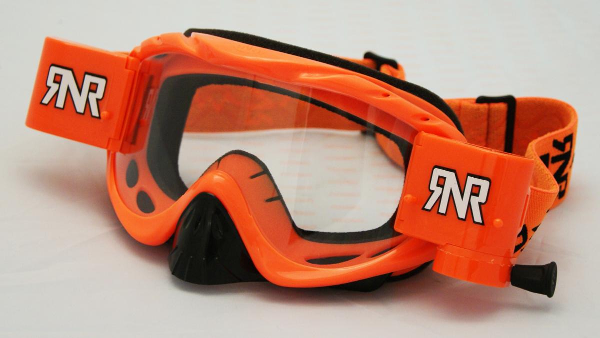 RNR HYBRID FULLY LOADED ROLL OFF, NEON ORANGE GOGGLE, GH66, ROLL & TEAR OFF