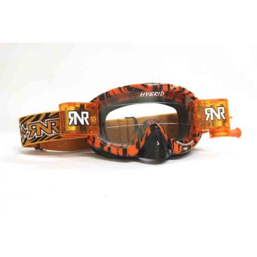 RNR HYBRID WILD OR/BK FULLY LOADED ROLL OFF, WILD ORANGE & BLACK GOGGLE, GH366