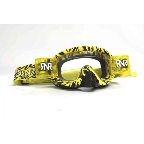 RNR HYBRID WILD YL/BK FULLY LOADED ROLL OFF, WILD YELLOW & BLACK GOGGLE, GH368
