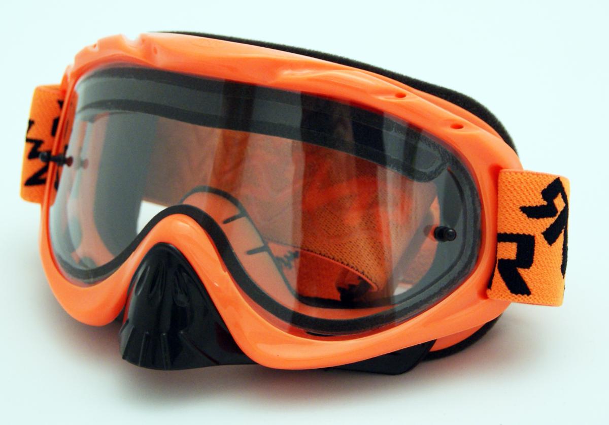 RNR HYBRID NEON ORANGE TEAR OFF, NEON ORANGE GOGGLE, VENTED LENS, GH66DV