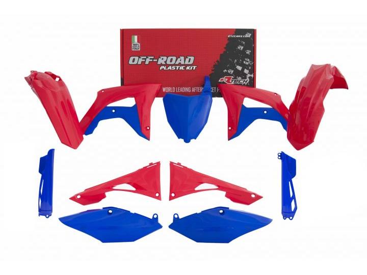 R-TECH RED/BLUE PLASTIC KIT HONDA CRF250R 2019-2021, CRF450R 2019-2020