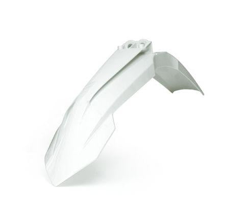 R-TECH WHITE FRONT FENDER KTM SX85 2018-2024, GAS GAS MC85 2021-2024