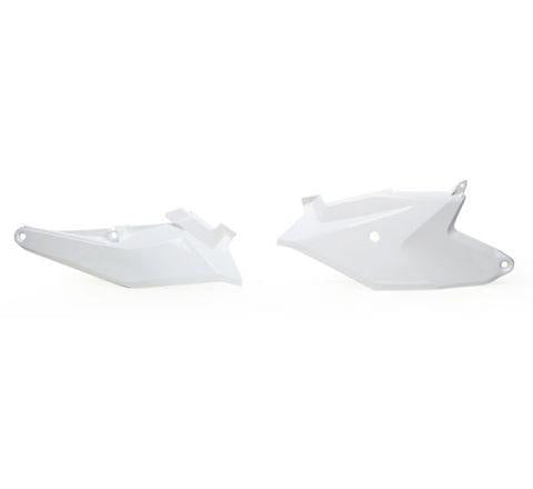 R-TECH WHITE SIDE PANELS KTM SX85 2018-2024, GAS GAS MC85 2021-2024