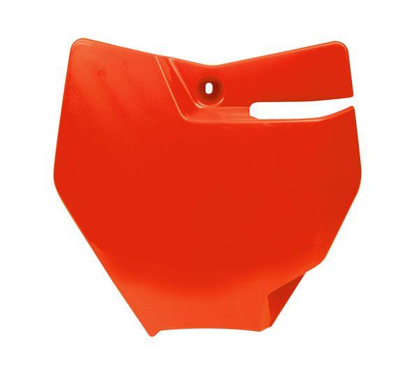 R-TECH ORANGE FRONT NUMBER PLATE KTM SX85 2018-2024, GAS GAS MC85 2021-2024