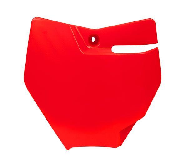 R-TECH NEON ORANGE FRONT NUMBER PLATE KTM SX85 2018-2024, GAS GAS MC85 2021-2024