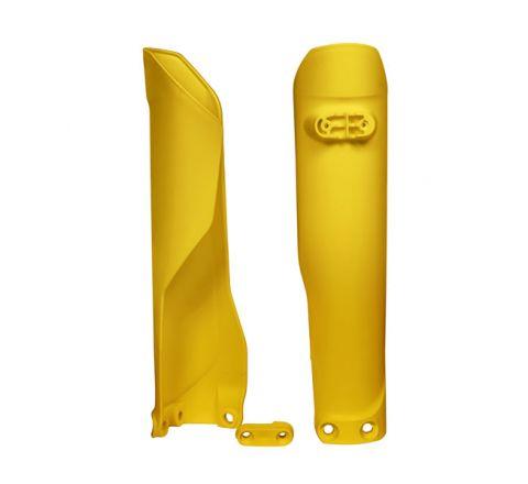 R-TECH YELLOW FORK GUARDS HUSQ TC/FC/TX/FX 125-501 16-22, TE/FE 125-501 16-23